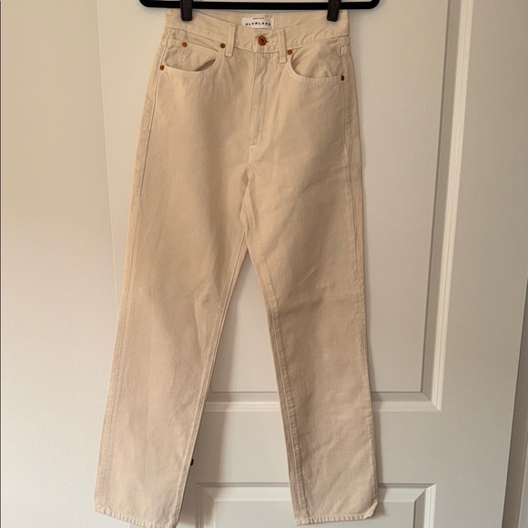 SLVRLAKE Cream Straight Leg Jeans